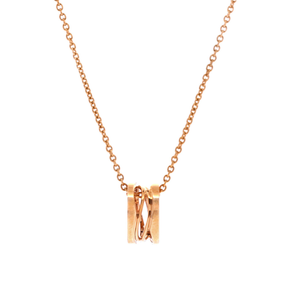 Bvlgari B.Zero1 Design Legend Zaha Hadid Pendant Necklace 18K Rose Gold